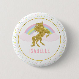 Chapa Redonda De 5 Cm Pin conocido del fiesta del unicornio del arco
