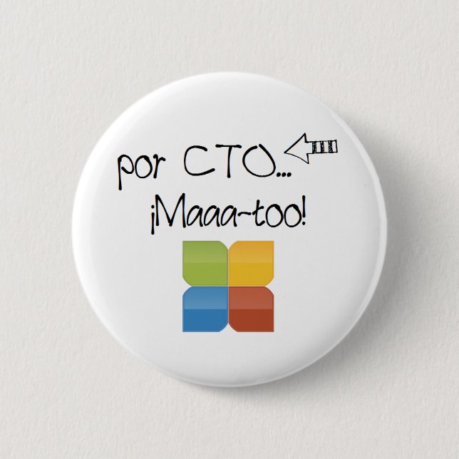 Chapa Redonda De 5 Cm Pin de academia CTO (Anverso)