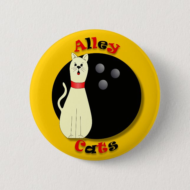 Chapa Redonda De 5 Cm Pin de AlleyCat (Anverso)