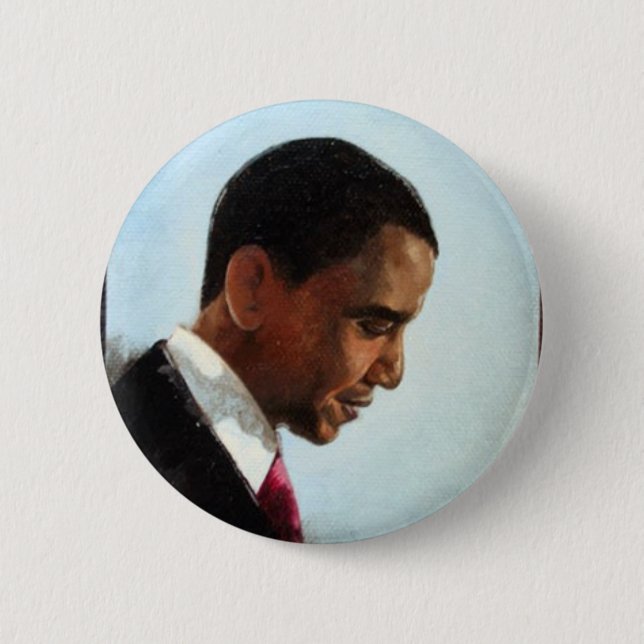 Chapa Redonda De 5 Cm Pin de Barack (Anverso)