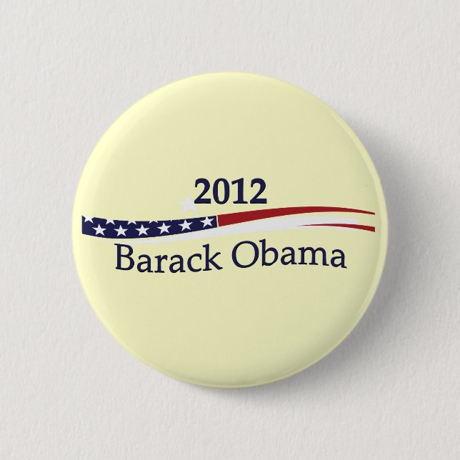 Chapa Redonda De 5 Cm Pin de Barack Obama/botón (Anverso)