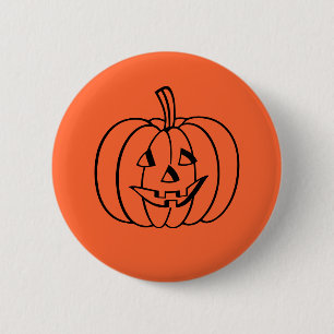 Chapa Redonda De 5 Cm Pin de calabaza de Halloween