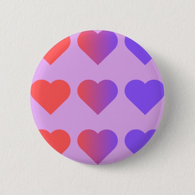 Chapa Redonda De 5 Cm Pin de Corazón (Anverso)