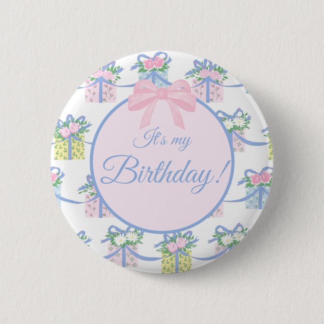 Chapa Redonda De 5 Cm Pin de Cumpleaños - Cada Día es un Regalo Inspirad (Anverso)