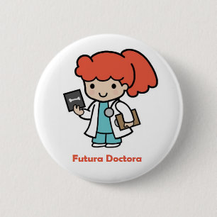 Chapa Redonda De 5 Cm Pin de doctora