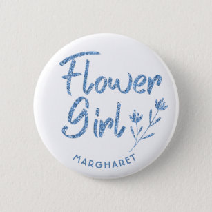 Chapa Redonda De 5 Cm Pin de ducha de flores para niñas novias