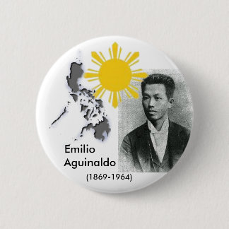 Chapa Redonda De 5 Cm Pin de Emilio Aguinaldo