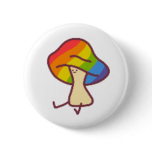 Pin de hongo del Orgullo Gay