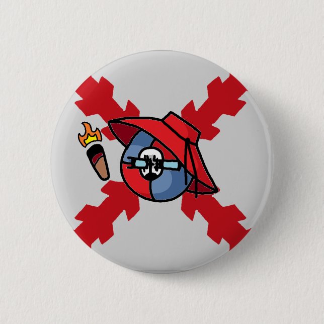 Chapa Redonda De 5 Cm Pin de Inquisitionball (Anverso)
