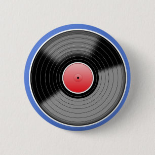 Chapa Redonda De 5 Cm Pin de insignia de disco de vinilo retro