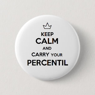 Chapa Redonda De 5 Cm Pin de keep calm percentil