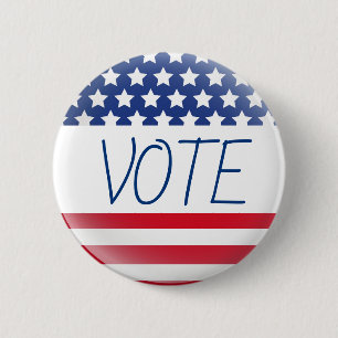 Chapa Redonda De 5 Cm Pin de la bandera del voto
