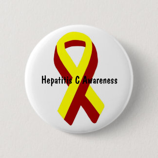 Chapa Redonda De 5 Cm Pin de la cinta de la conciencia de la hepatitis C