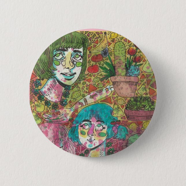 Chapa Redonda De 5 Cm Pin de los bustos parlantes (Anverso)