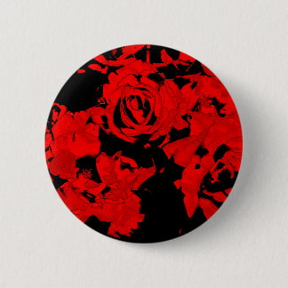 Chapa Redonda De 5 Cm Pin de los rosas rojos