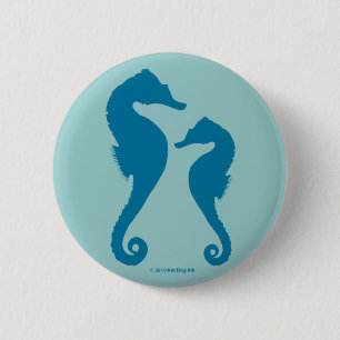Chapa Redonda De 5 Cm Pin de los Seahorses