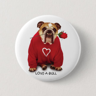 Chapa Redonda De 5 Cm Pin de LOVE-A-BULL