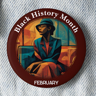 Chapa Redonda De 5 Cm Pin de Mes de la Historia Negra Boicot de Autobuse