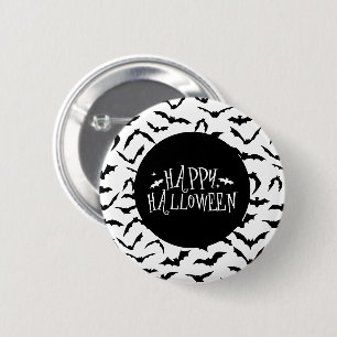 Chapa Redonda De 5 Cm Pin de murciélagos de Halloween