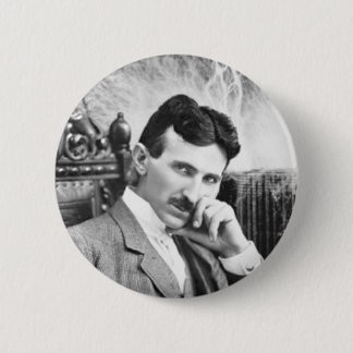 Chapa Redonda De 5 Cm Pin de Nikola Tesla