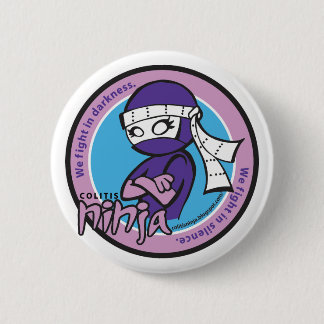 Chapa Redonda De 5 Cm Pin de Ninja de la colitis