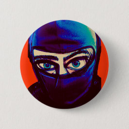 Chapa Redonda De 5 Cm Pin de Ninja Furtivo