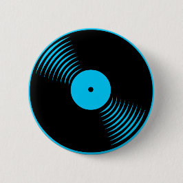 Chapa Redonda De 5 Cm Pin de registro de vinilo retro del tigre de Corey