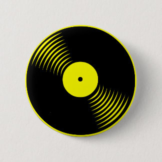 Chapa Redonda De 5 Cm Pin de registro de vinilo retro del tigre de Corey