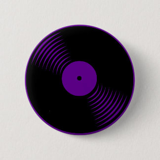 Chapa Redonda De 5 Cm Pin de registro de vinilo retro del tigre de Corey