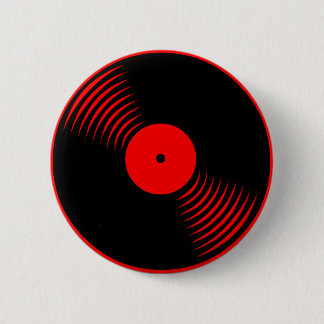 Chapa Redonda De 5 Cm Pin de registro de vinilo retro del tigre de Corey