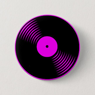 Chapa Redonda De 5 Cm Pin de registro de vinilo retro del tigre de Corey