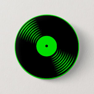 Chapa Redonda De 5 Cm Pin de registro de vinilo retro del tigre de Corey