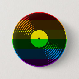 Chapa Redonda De 5 Cm Pin de registro de vinilo retro del tigre de Corey