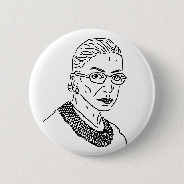 Chapa Redonda De 5 Cm Pin de Ruth Bader Ginsburg RBG (Anverso)
