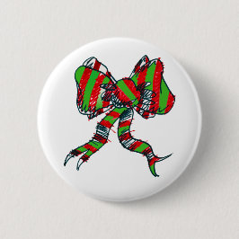 Chapa Redonda De 5 Cm Pin del arco del navidad