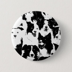 Chapa Redonda De 5 Cm Pin del border collie