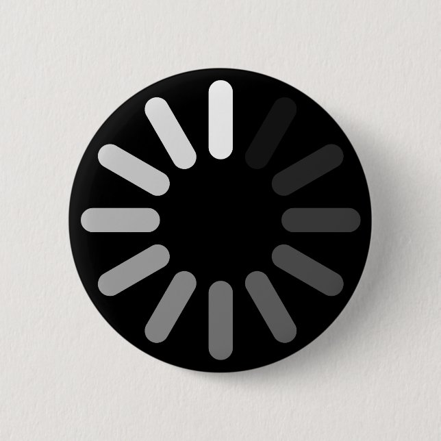 Chapa Redonda De 5 Cm Pin del Buffering (texto de encargo) (Anverso)