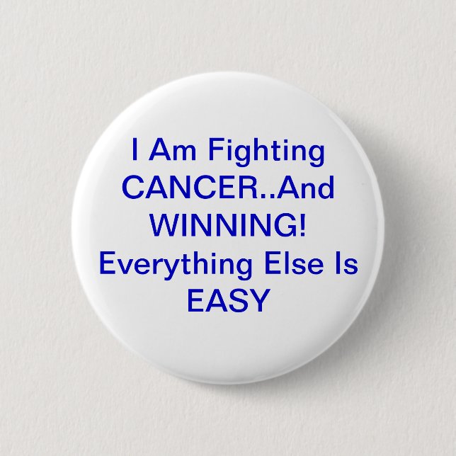 Chapa Redonda De 5 Cm Pin del cáncer (Anverso)