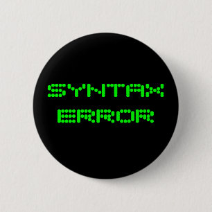 Chapa Redonda De 5 Cm Pin del ERROR de SINTAXIS