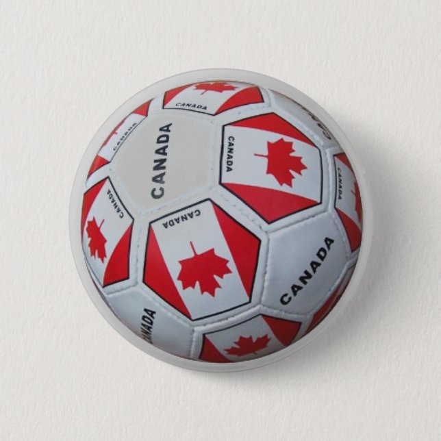 CHAPA REDONDA DE 5 CM PIN DEL FÚTBOL DE CANADÁ (Anverso)