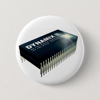 Chapa Redonda De 5 Cm Pin del logotipo del microprocesador de Dynamix II