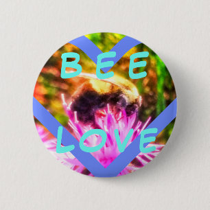 Chapa Redonda De 5 Cm PIN del MED del AMOR 2BEE