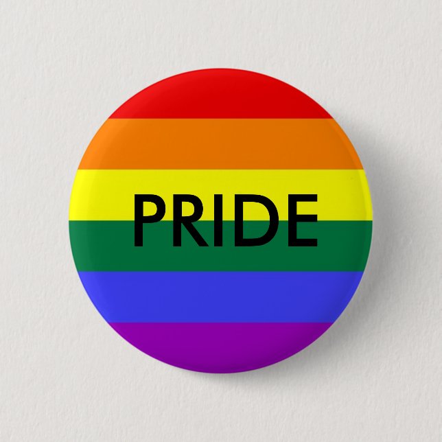 Chapa Redonda De 5 Cm Pin del orgullo gay (Anverso)