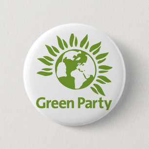 Chapa Redonda De 5 Cm Pin del Partido Verde