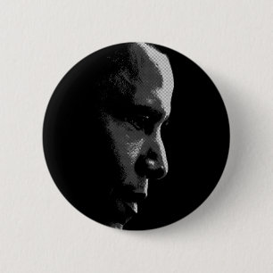 Chapa Redonda De 5 Cm Pin del perfil de Obama