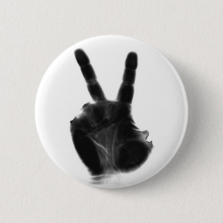 Chapa Redonda De 5 Cm Pin del signo de la paz de la radiografía