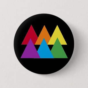 Chapa Redonda De 5 Cm Pin del triángulo del orgullo gay