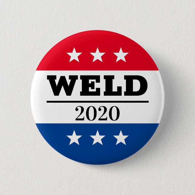 Chapa Redonda De 5 Cm Pin electoral de WELD 2020 (Anverso)