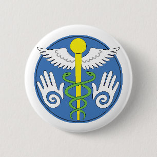 Chapa Redonda De 5 Cm Pin-en insignia - curando