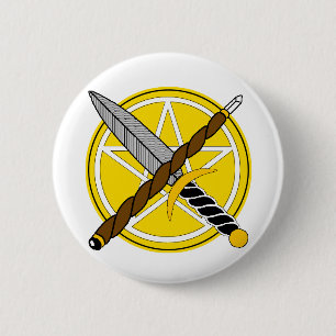 Chapa Redonda De 5 Cm Pin-En la insignia - práctica mágica